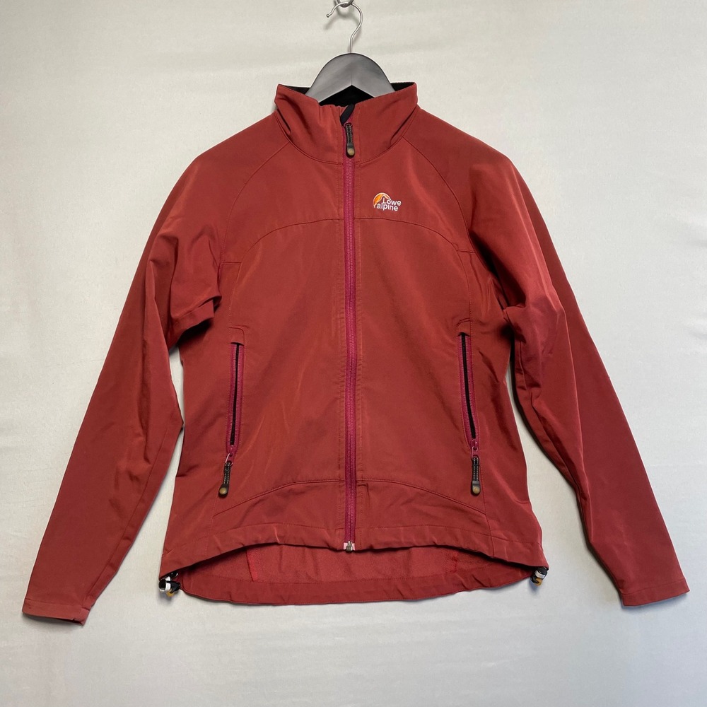 Lowe Alpine Womens S Red Full‎ Zip Softshell Jacket Vintage Gorpcore Athleisure